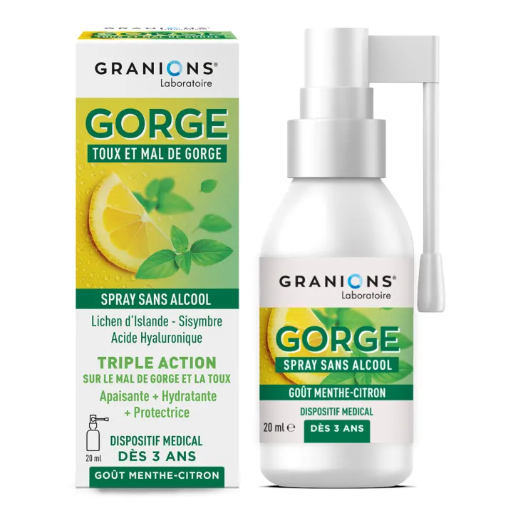 Spray gorge toux et mal de gorge Granions - flacon de 20ml