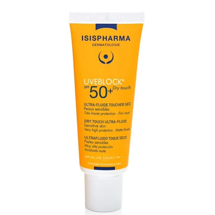 Uveblock SPF50+ ultra-fluide toucher sec Isispharma - tube de 40ml