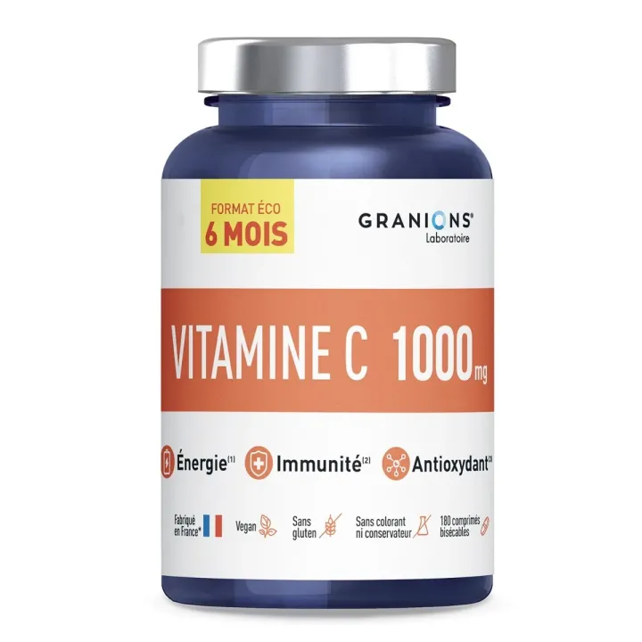 Vitamine C 1000mg format éco 6mois Granions - pot de 180 comprimés