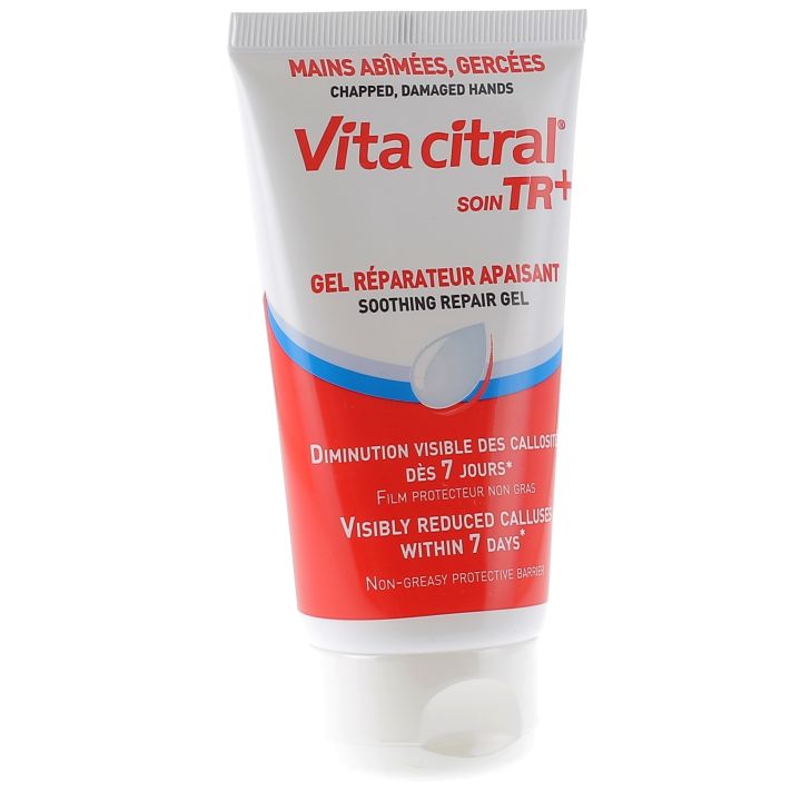 Gel Réparateur Apaisant mains abîmées Vita Citral soin TR+ - tube de 75 ml