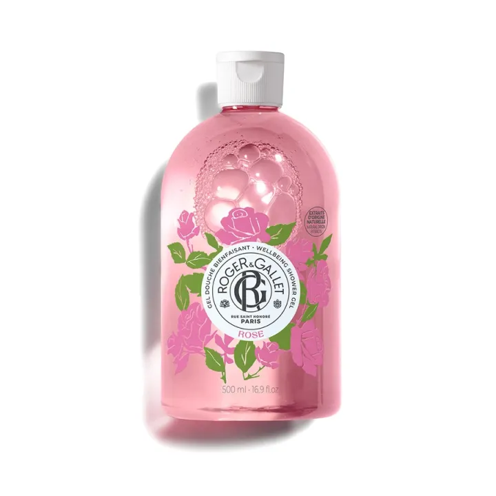 Gel douche bienfaisant rose Roger & Gallet - flacon de 500ml