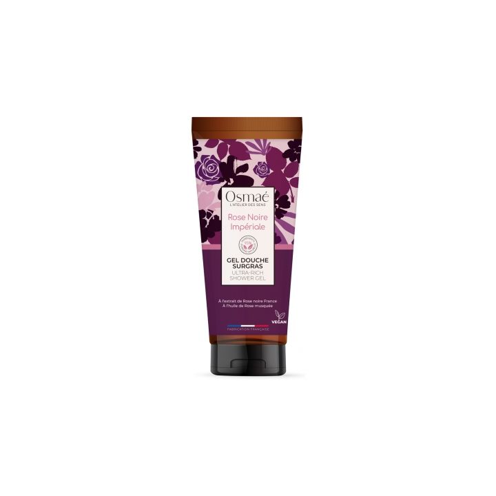 Gel douche surgras Rose noire impériale Osmaé - tube de 200ml