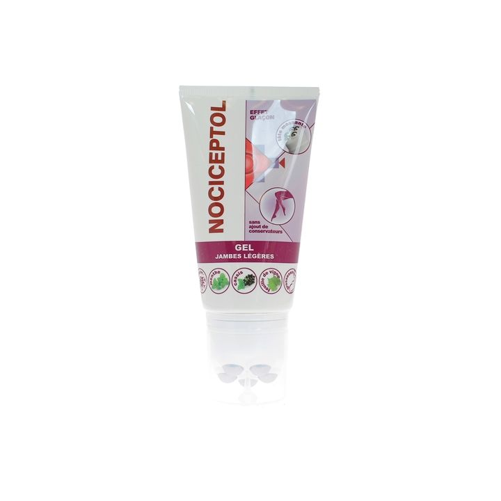 Gel jambes légères Nociceptol - tube avec tête massante de 150ml