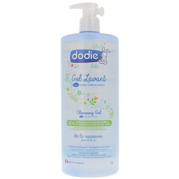 Gel lavant 3 en 1 Dodie - Flacon de 1 litre