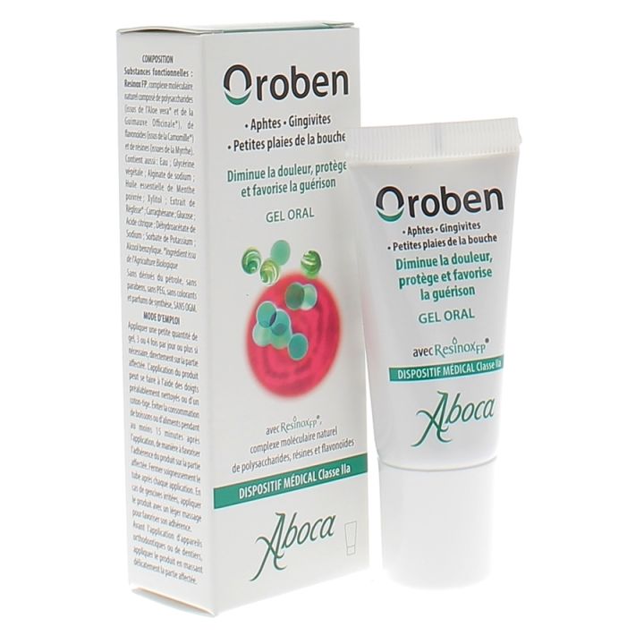 Gel oral oroben plaies de la bouche Aboca - tube de 15 ml