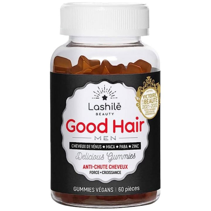 Good Hair Men anti-chute Lashilé Beauty - pot de 60 gummies