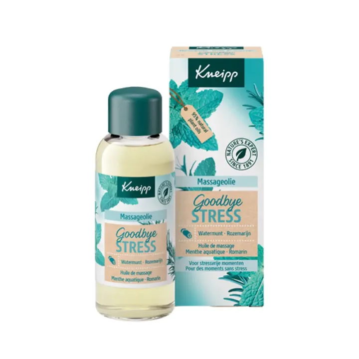 GoodbyeStress Huile de massage menthe aquatique romarin Kneipp - flacon de 100ml