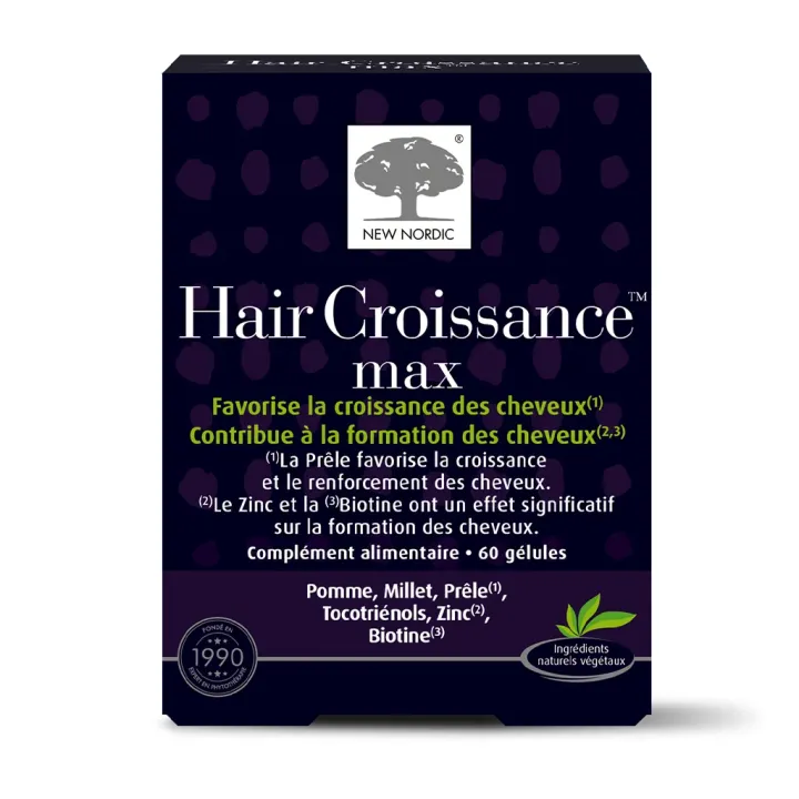 Hair Croissance max New Nordic - boîte de 60 gélules