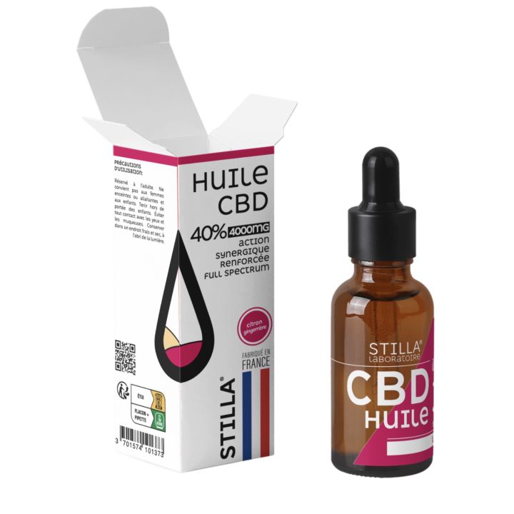 Huile CBD Citron-gingembre 40% Stilla - flacon de 10ml