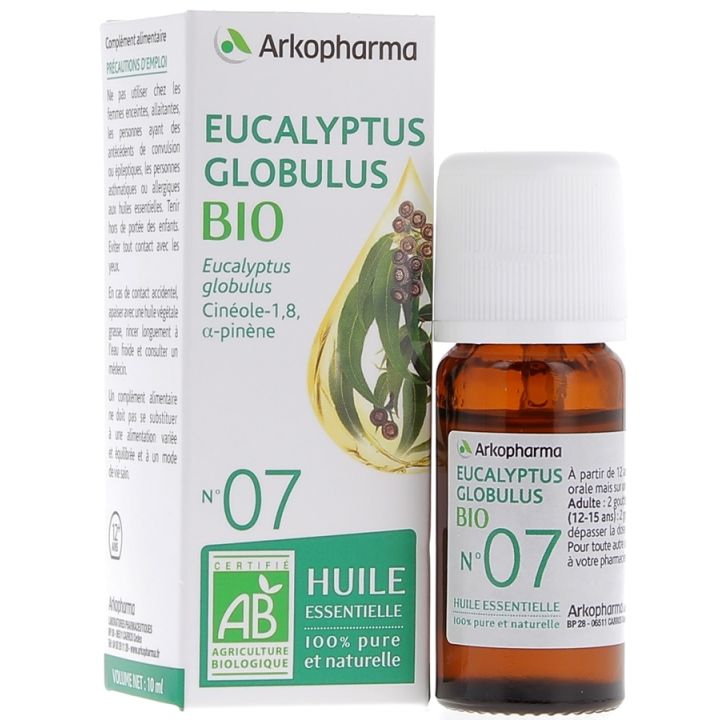 Huile Essentielle Eucalytus Globulus Bio n°07 Arkopharma - flacon de 10 ml