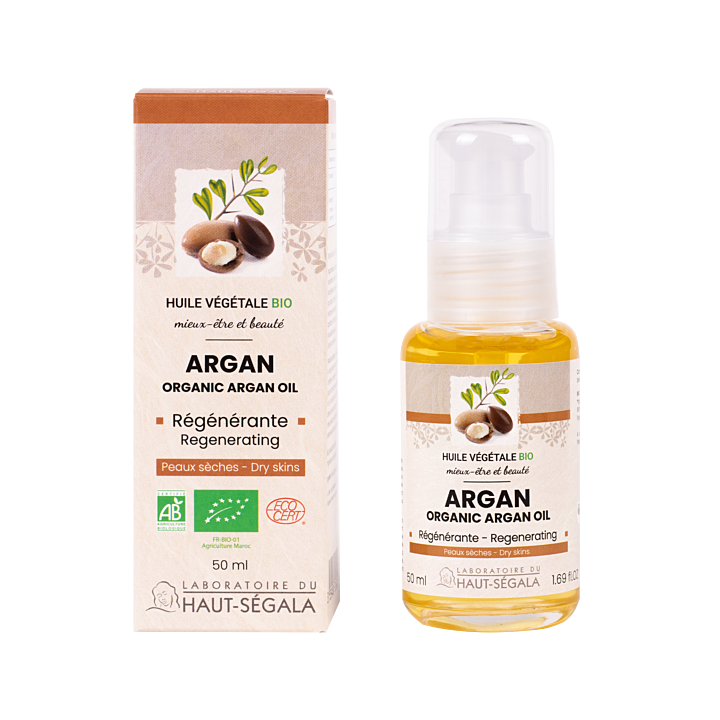 Huile d'Argan bio régénérante Laboratoire Haut-Ségala - flacon de 50 ml