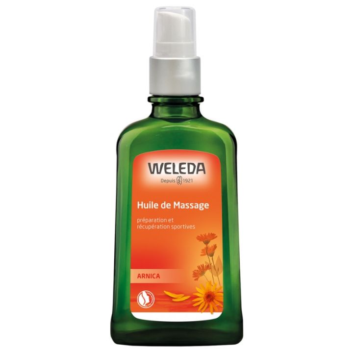 Huile de massage à l'Arnica Weleda - flacon-pompe de 100 ml