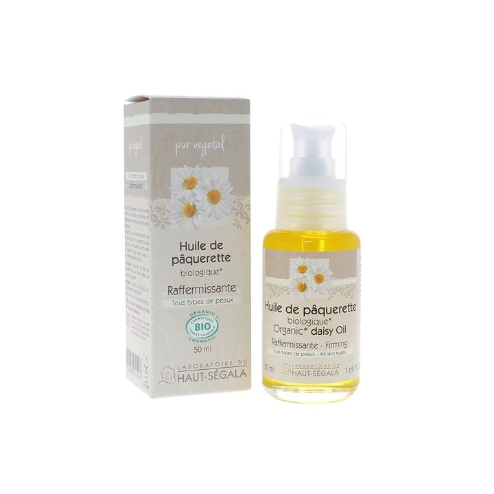 Huile de pâquerette bio Haut-Ségala - flacon-pompe de 50 ml