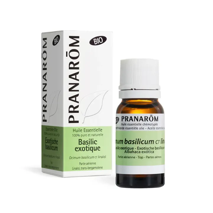 Huile essentielle Basilic exotique CT linalol bio Pranarom - flacon de 10ml