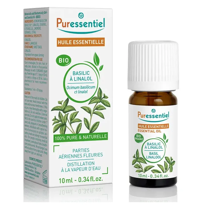 Huile essentielle basilic bio Puressentiel - flacon de 10ml