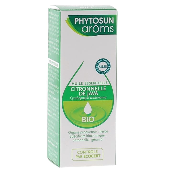 Huile essentielle bio Citronnelle de Java Phytosun arôms - flacon de 10ml