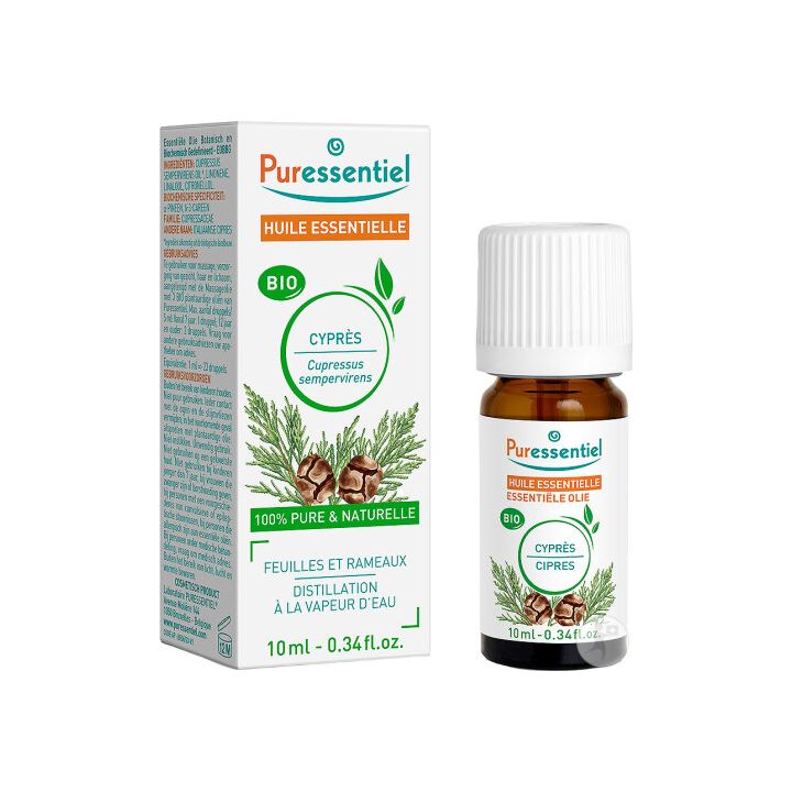 Huile essentielle bio Cyprès Puressentiel - flacon de 10 ml