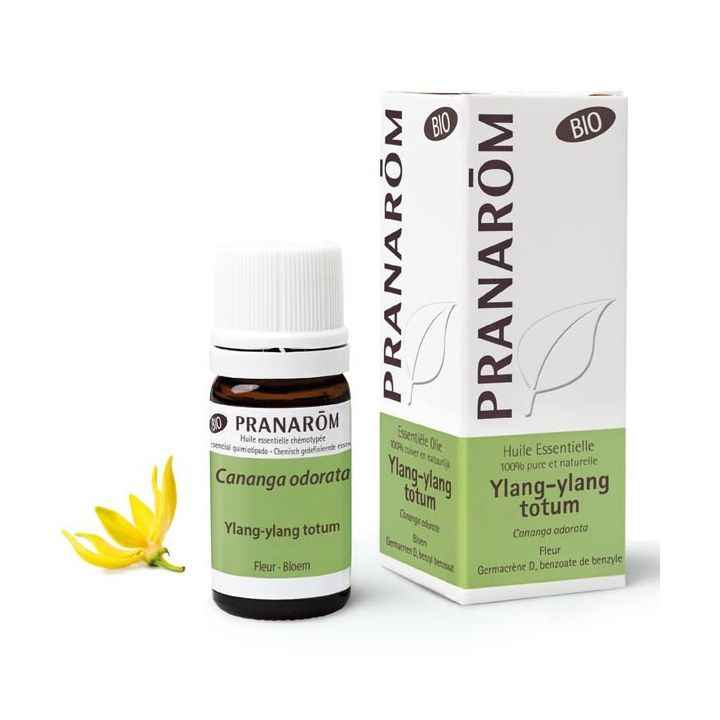 Huile essentielle Ylang-ylang totum fleur bio Pranarôm - flacon de 5 ml