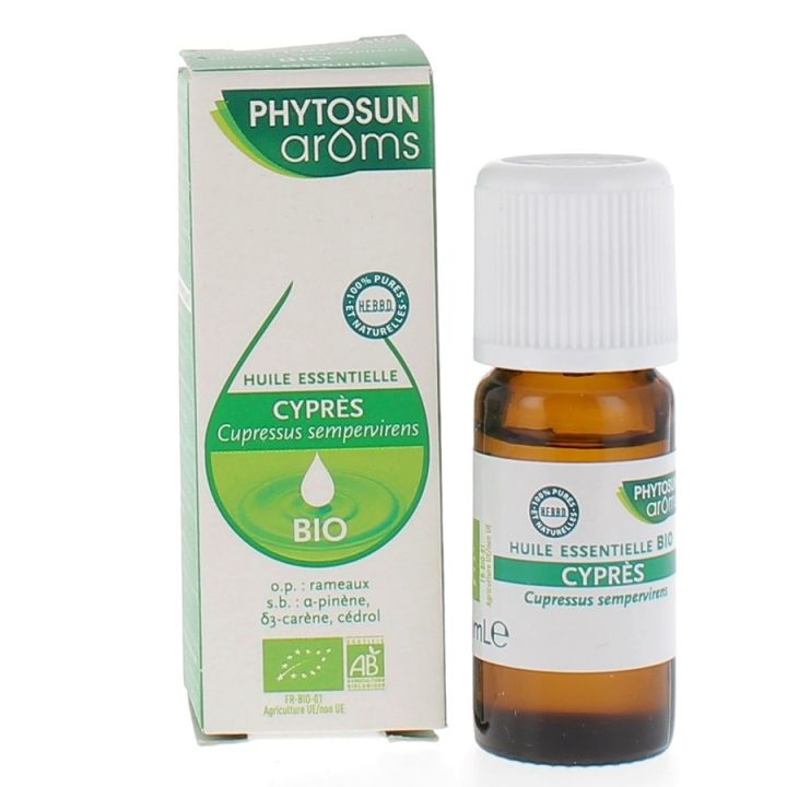 Huile essentielle de Cyprès bio Phytosun Arôms - flacon de 10ml