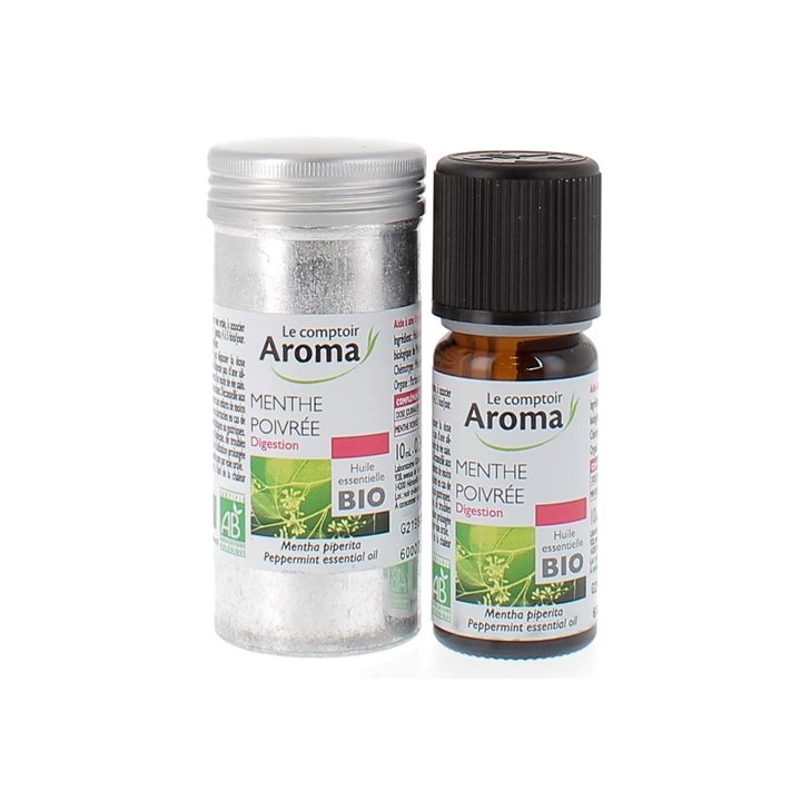 Huile essentielle de Menthe Poivrée Le Comptoir Aroma - flacon de 10 ml