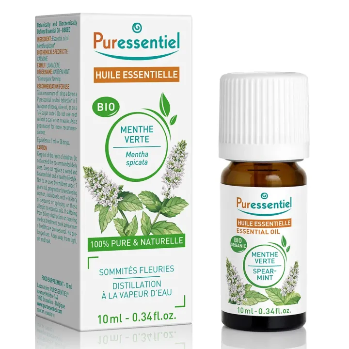 Huile essentielle menthe verte Puressentiel - flacon de 10ml