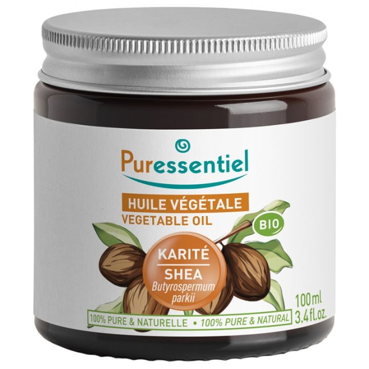 Huile végétale de Karité (Butyrospermum parkii) bio Puressentiel - pot de 100 ml