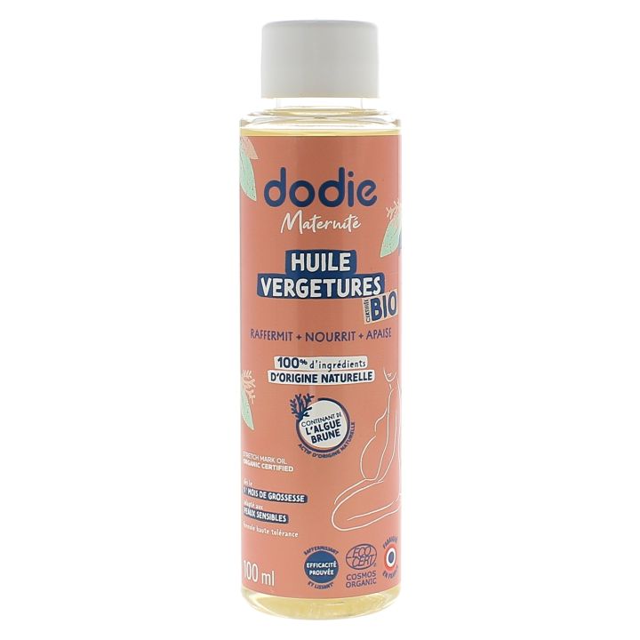 Huile vergetures bio maternité Dodie - flacon de 100ml