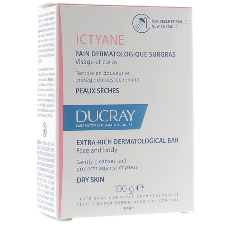 Ictyane Pain Dermatologique Surgras Ducray - Pain de 100 g