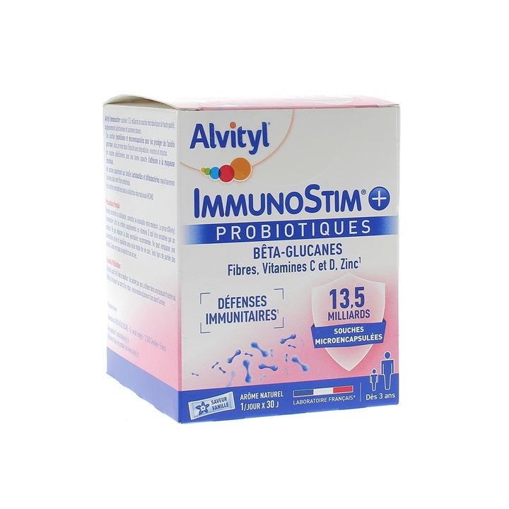 ImmunoStim+ probiotiques Alvityl - boîte de 30 sticks