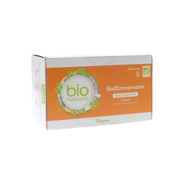 Infusion Ballonnements bio Vitavea - boîte de 20 sachets