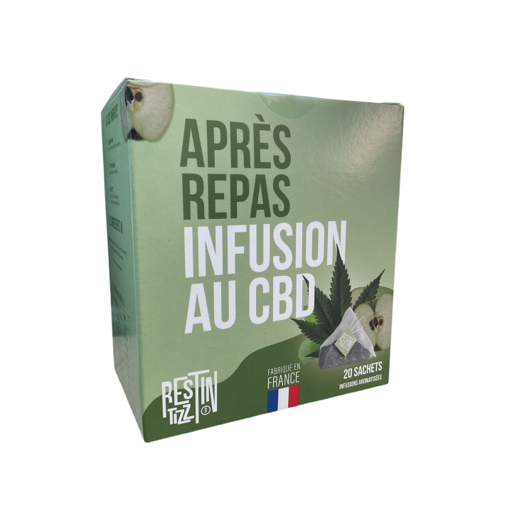 Infusion après repas au CBD bio Rest In Tizz - boîte de 20 sachets