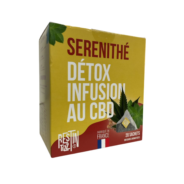 Infusion détox Sérénithé au CBD bio Rest In Tizz - boîte de 20 sachets