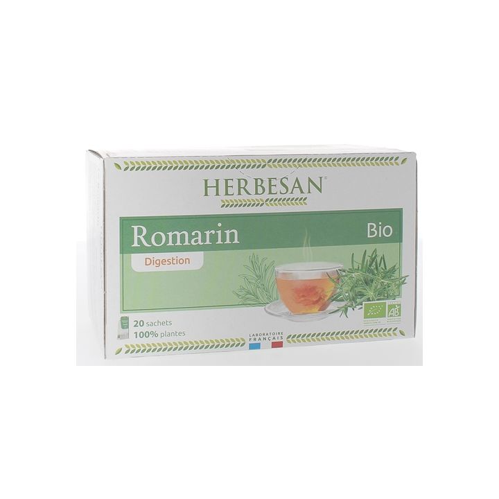 Infusion romarin digestion Bio Herbesan - boîte 20 sachets