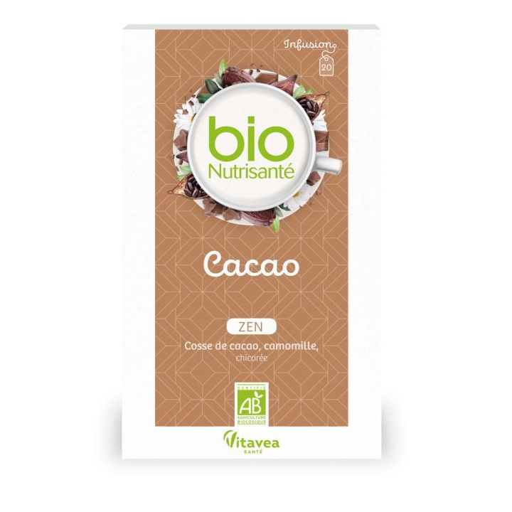 Infusion zen cacao bio Vitavea - boite de 20 sachets