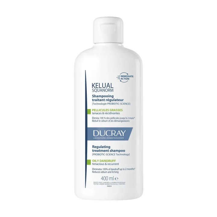 Kelual Squanorm shampooing pellicules grasses Ducray - flacon de 400ml