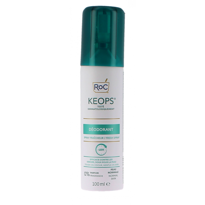 Keops déodorant spray fraîcheur 48h Roc - spray de 100ml