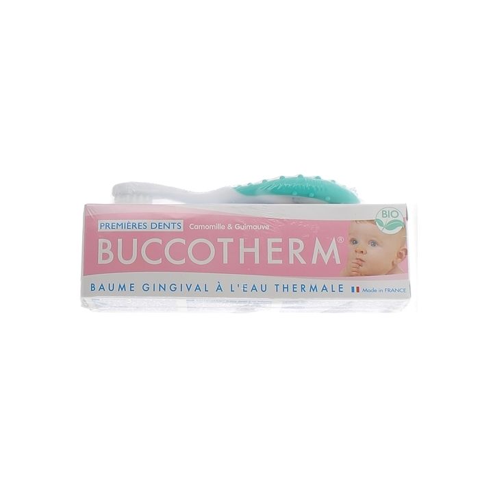 Kit Premières dents bio 0 à 2 ans Buccotherm - un tube de 50ml + une brosse à dents