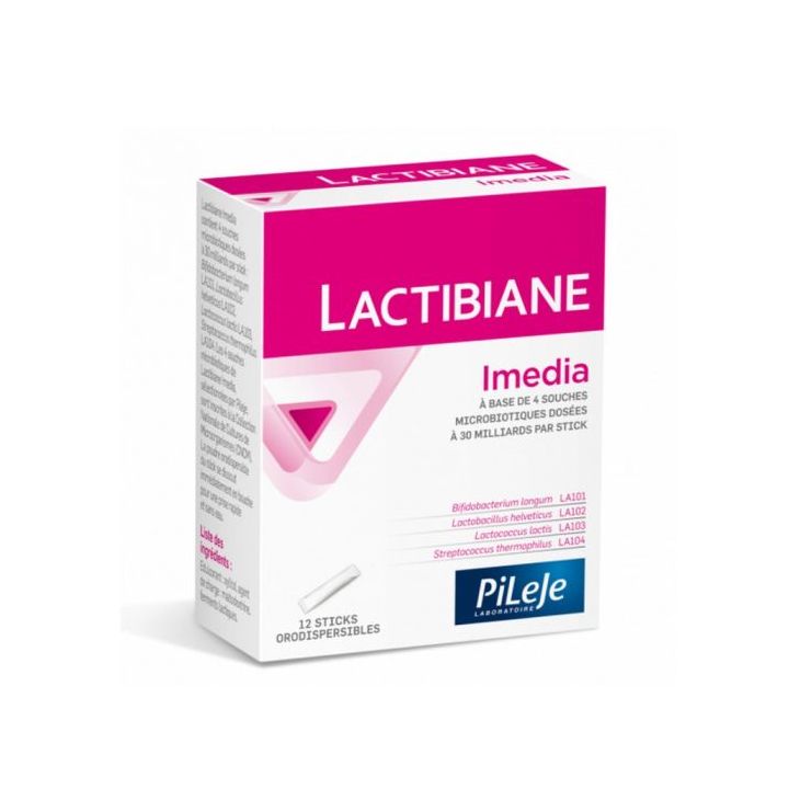 Lactibiane imedia Pileje - boîte de 12 sticks orodispersibles