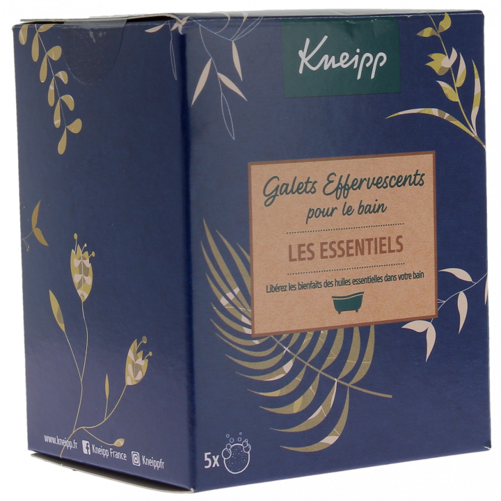 Les Essentiels Coffret galets effervescents pour le bain Kneipp - boîte de 5 galets