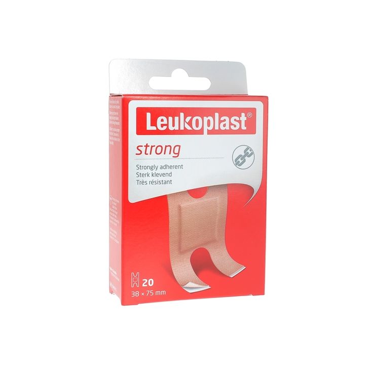 Leukoplast Strong Pansement adhésif prédécoupé BSN Médical - boîte de 20 pansements de 3,8x7,5cm