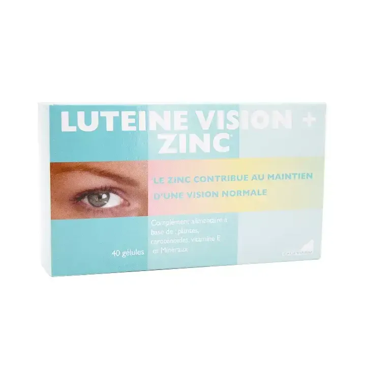 Luteine Vision + Zinc Exopharm - boîte de 40 gélules