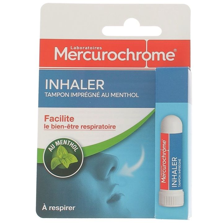 Inhaler tampon imprégné au menthol Mercurochrome - 1 inhalateur