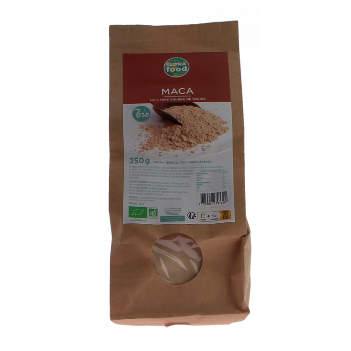 Maca en poudre bio Supra food - sachet de 250g