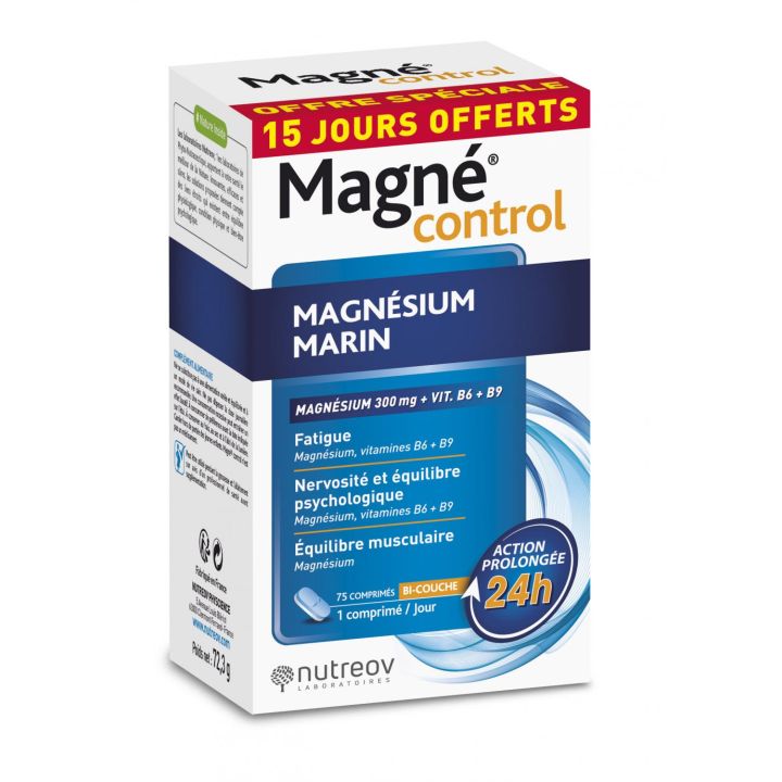 Magné control magnésium marin Nutreov - boîte de 75 comprimés