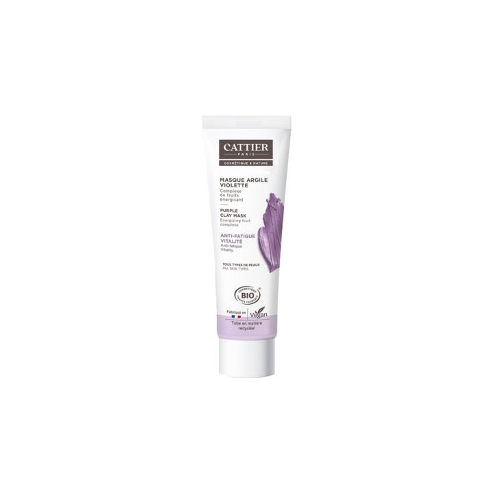 Masque à l'argile violette bio Cattier - tube de 100 ml