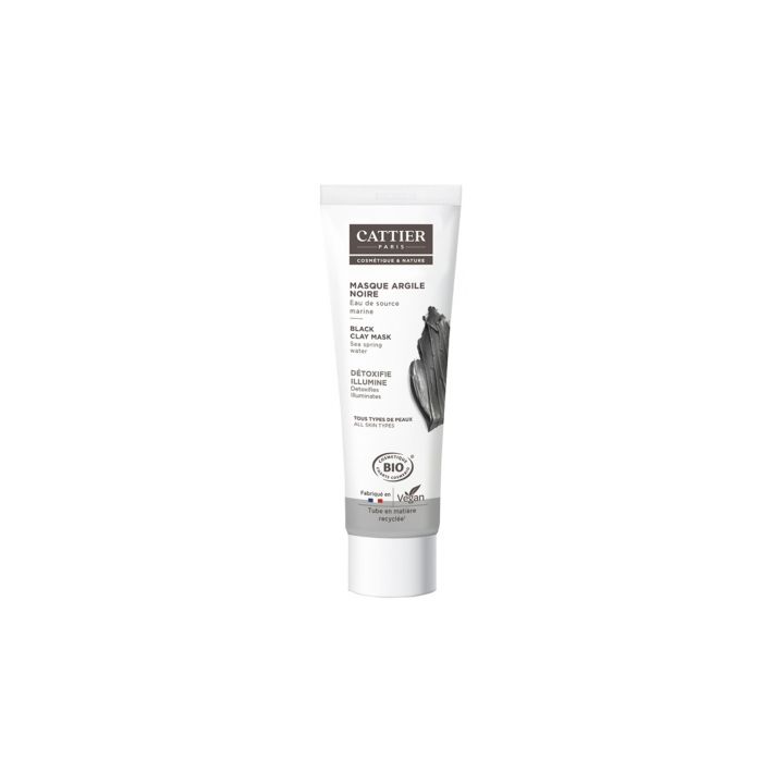 Masque à l'argile noire bio Cattier - tube de 100ml