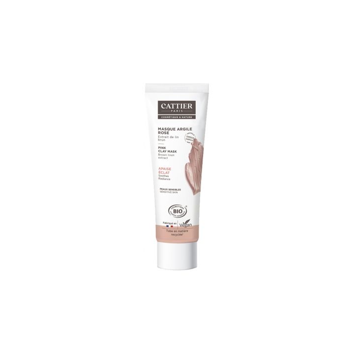 Masque à l'argile rose bio Cattier - tube de 100 ml