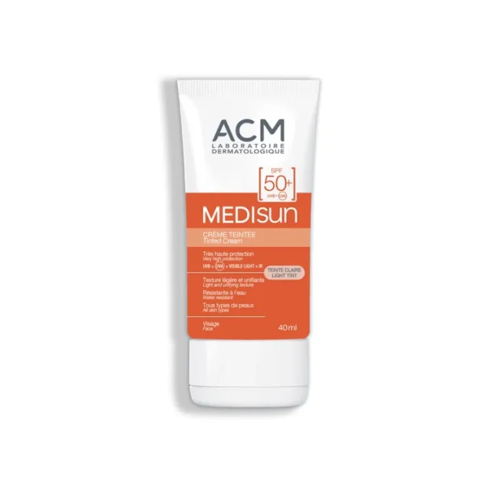 Medisun crème teintée claire SPF50+ ACM - tube de 40ml