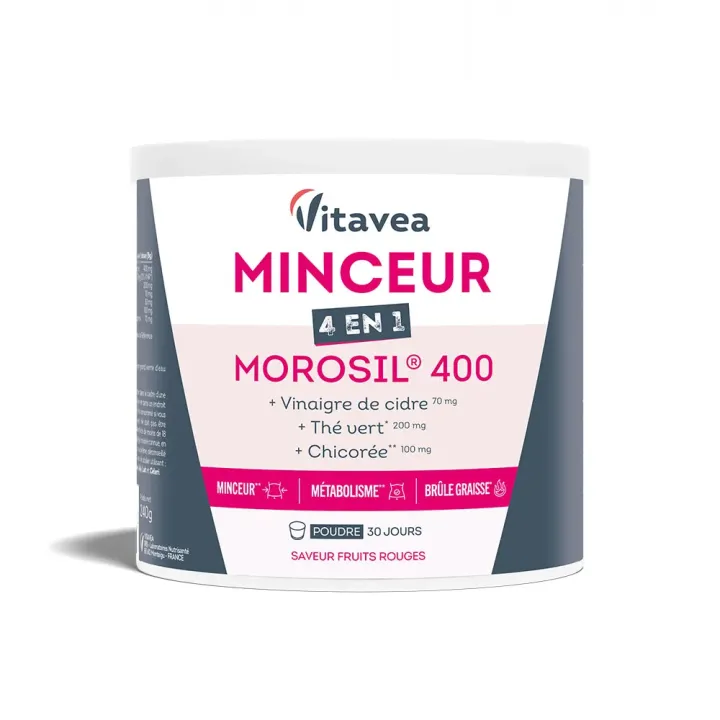 Minceur Morosil 400mg 4en1 saveur fruits rouges Vitavea - pot de 240g