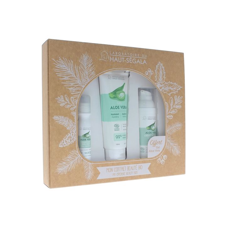 Mon coffret beauté bio à l'aloe-vera Haut-Ségala - coffret contenant 3 produits